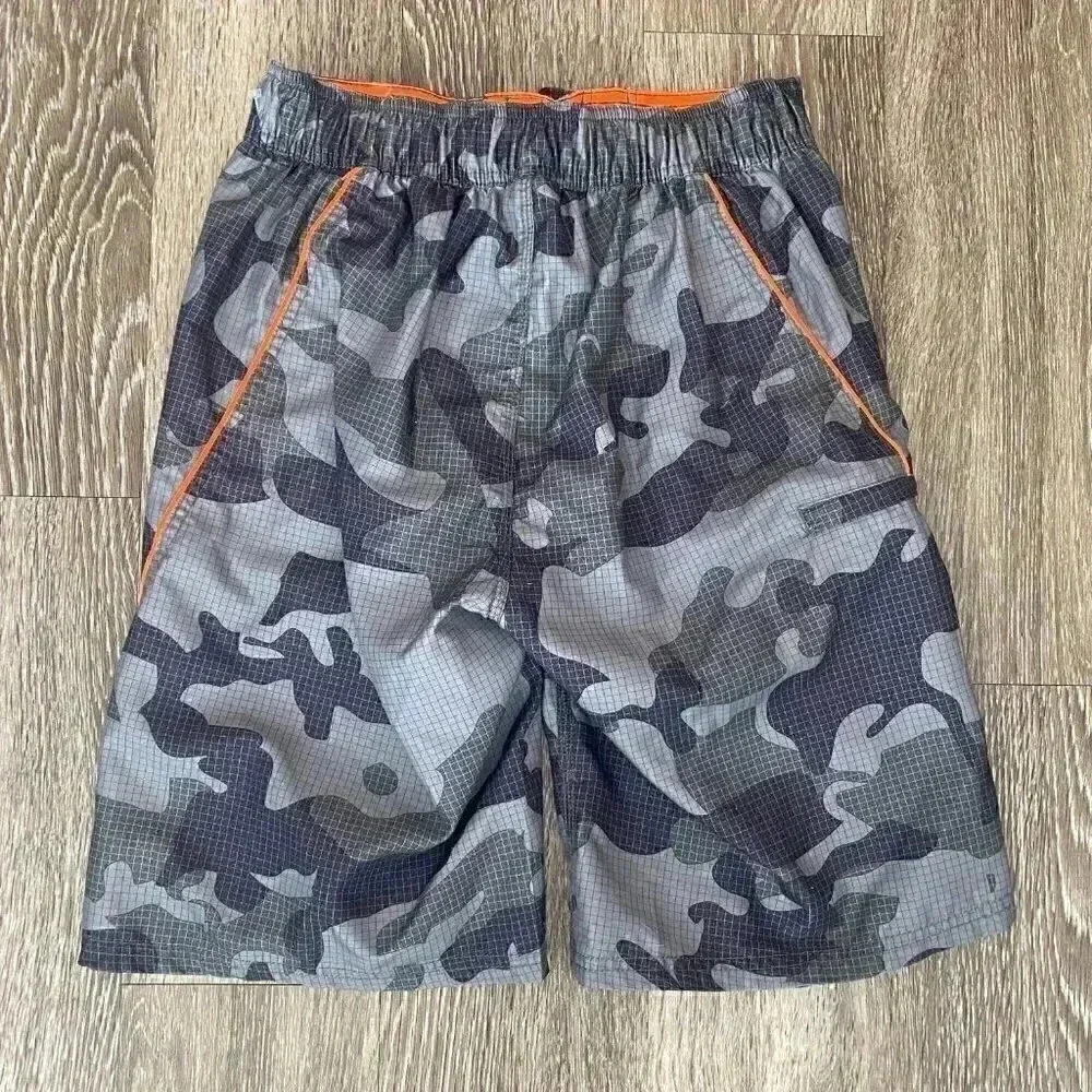 Mens U.S. Apparel Camo Swim Trunks - S